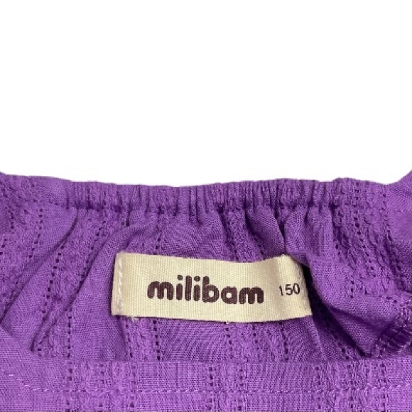 Milibam Purple Square Neckline Tee Blouse NWOT Size 8 Korean Boutique Brand - Picture 8 of 10